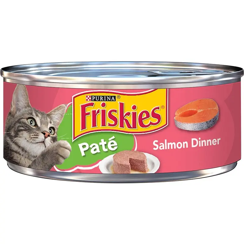 Purina Friskies Pate Wet Cat Food, Salmon Dinner  (24) 5.5 oz. Cans