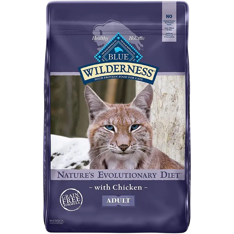 Blue Buffalo Wilderness High Protein, Natural Adult Dry Cat Food, Chicken 12-lb