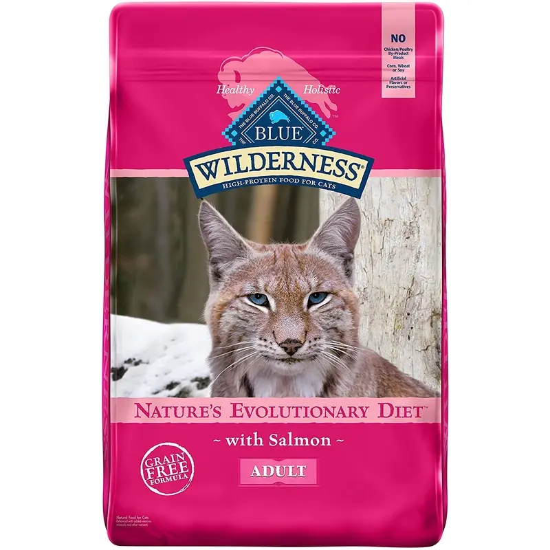 Blue Buffalo Wilderness High Protein, Natural Adult Dry Cat Food, Salmon 11-lb