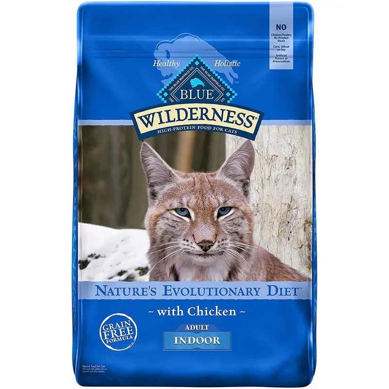 Blue Buffalo Wilderness High Protein, Natural Adult Indoor Dry Cat Food, Chicken 11-lb