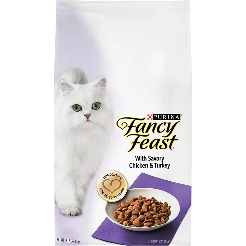 Purina Fancy Feast Dry Cat Food, With Savory Chicken & Turkey  12 lb. Bag