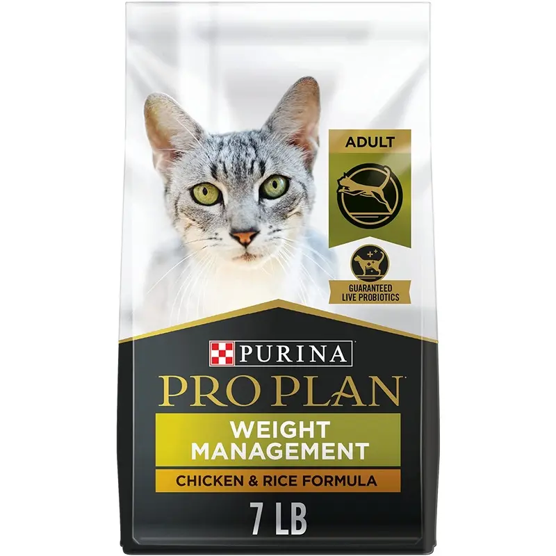 Purina Pro Plan Weight Control Adult Dry Cat Food, Chicken and Rice Formula  7 lb. Bag