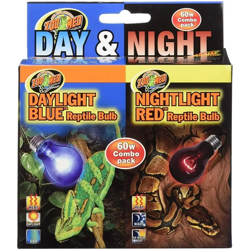Zoo Med Day & Night Reptile Bulb Combo Pack,  2 Count (Pack of 1)