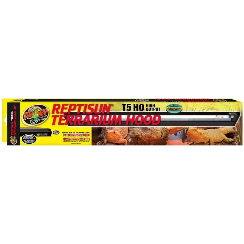 Zoo Med ReptiSun T5 HO High Output Reptile Terrarium Hood, 30 L