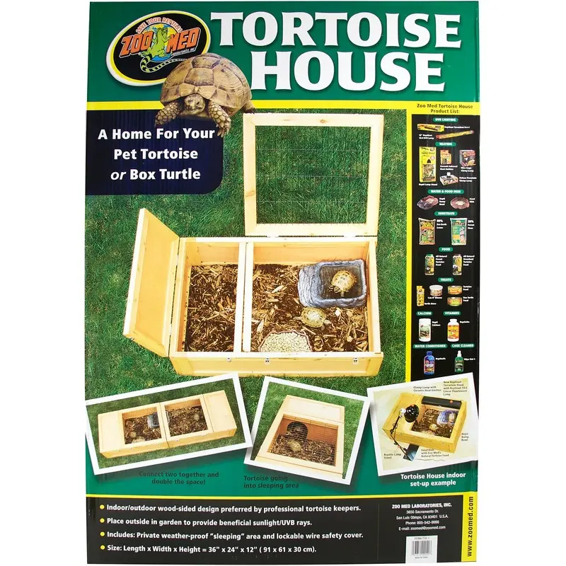 Zoo Med Tortoise House, size (36l x 24w x 12h)