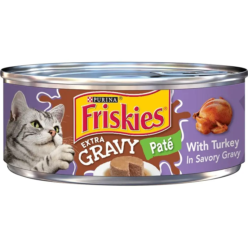 Purina Friskies with Turkey in Savory Gravy Extra Canned Wet Cat Food  (24) 5.5 oz. Cans