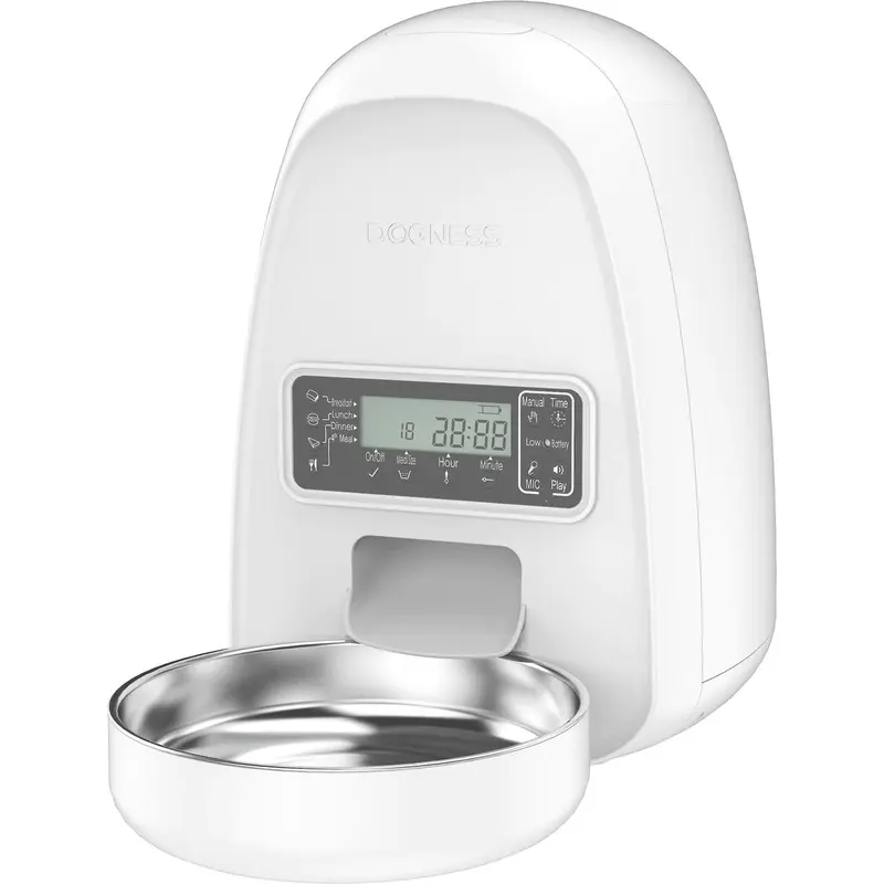 DOGNESS Mini Programmable Automatic Dog & Cat Feeder (White)