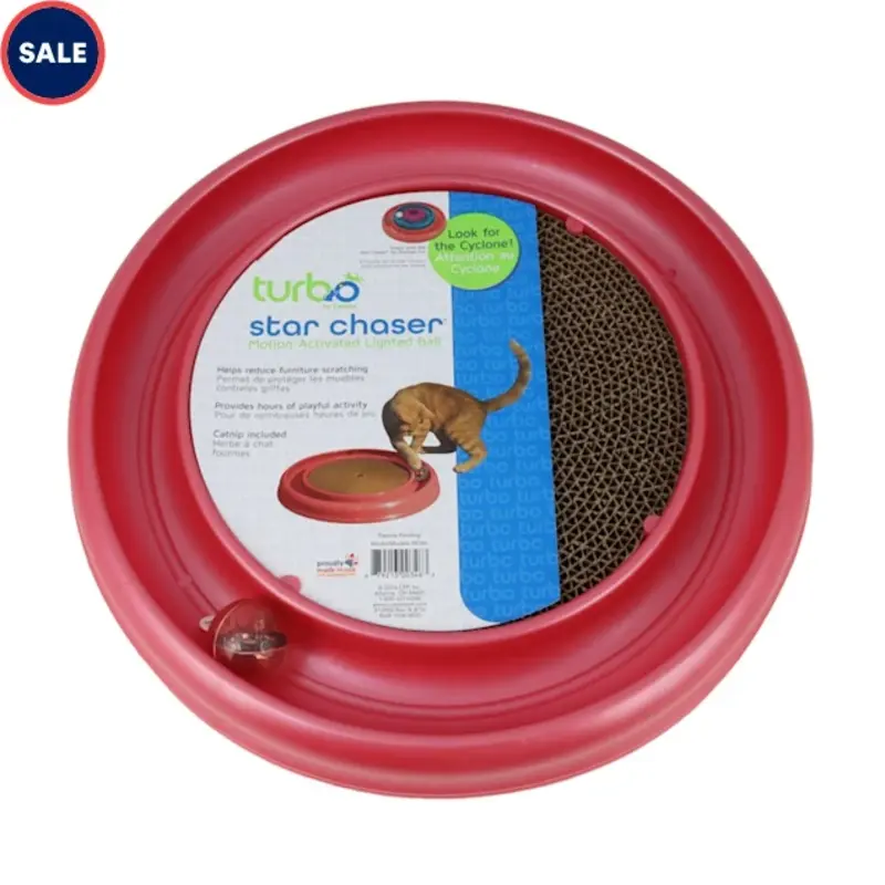 Bergan Star Chaser Turbo Scratcher Cat Toy Assorted, 15.5 Diameter
