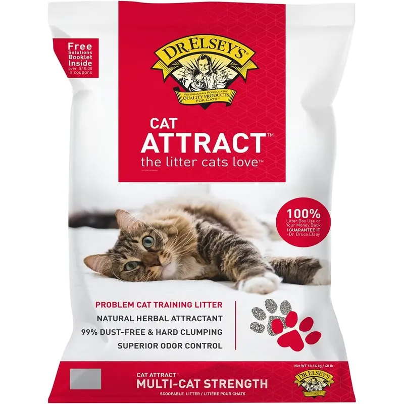 Dr. Elseys Cat Attract Clumping Clay Cat Litter, 40 lbs.