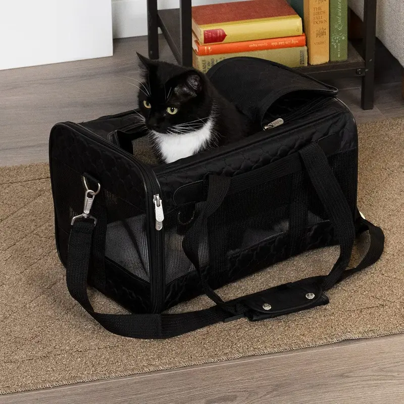 Sherpa Original Deluxe Lattice Print Airline-Approved Pet Carrier Bag, Medium