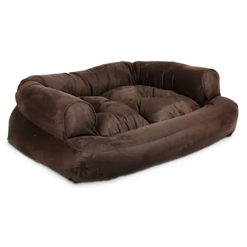 Snoozer Luxury Overstuffed Sofa in Hot Fudge, 36 L x 54 W x 13 H