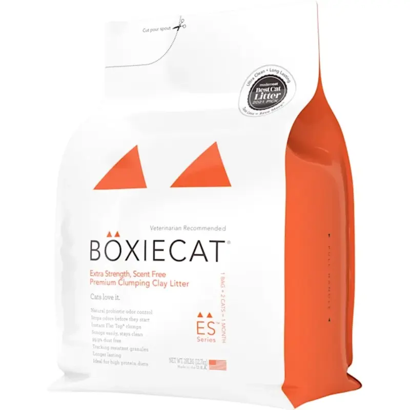 Boxiecat Extra Strength Scent-free Premium Clumping Clay Cat Litter, 16 lbs  28 Ibs.