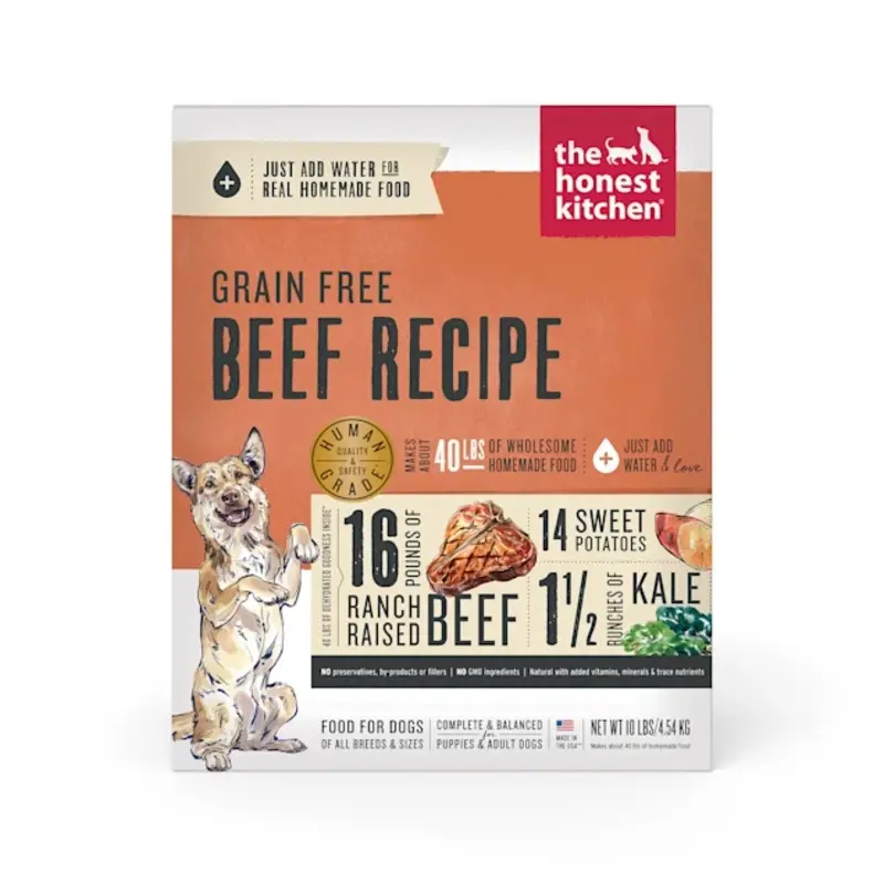 The Honest Kitchen Dehydrated Grain Free Beef Recipe Dog Food, 10 lbs.