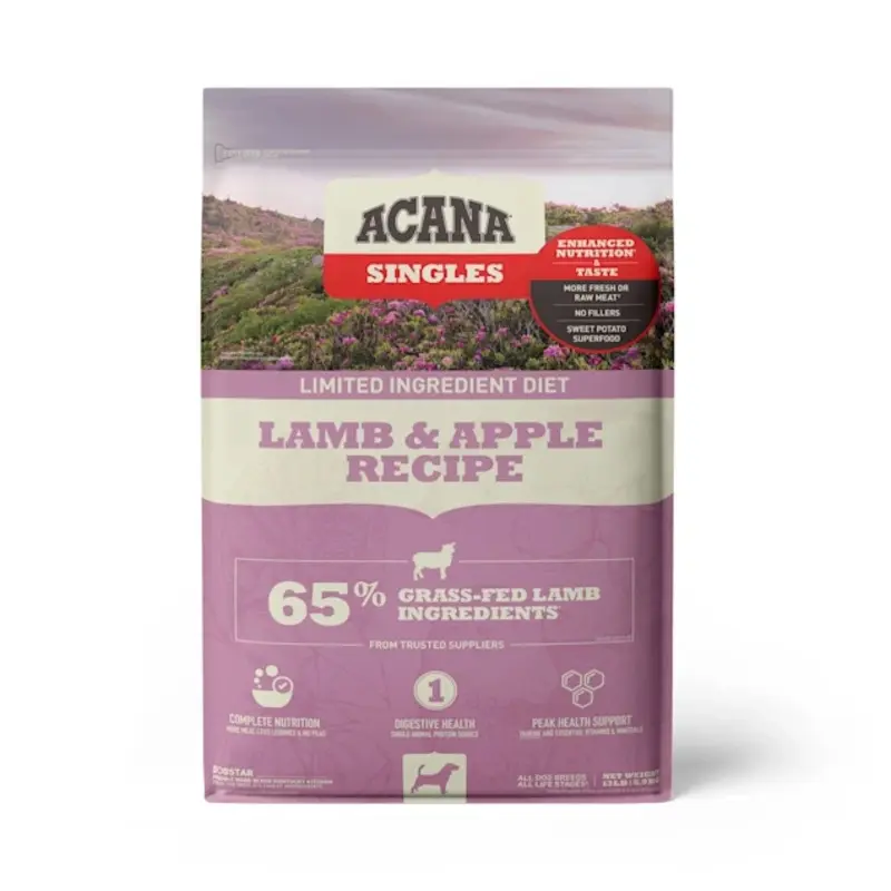 ACANA Singles Limited Ingredient Diet High Protein Lamb & Apple Dry Dog Food, 13 lbs