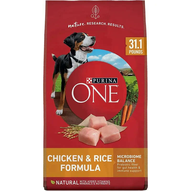 Purina ONE Natural Dry Dog Food SmartBlend Chicken & Rice Formula  31.1 lb. Bag