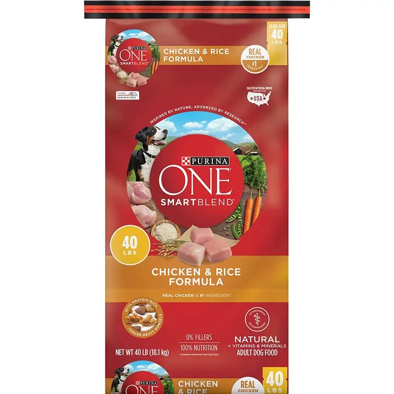 Purina ONE Natural Dry Dog Food SmartBlend Chicken & Rice Formula  40 lb. Bag