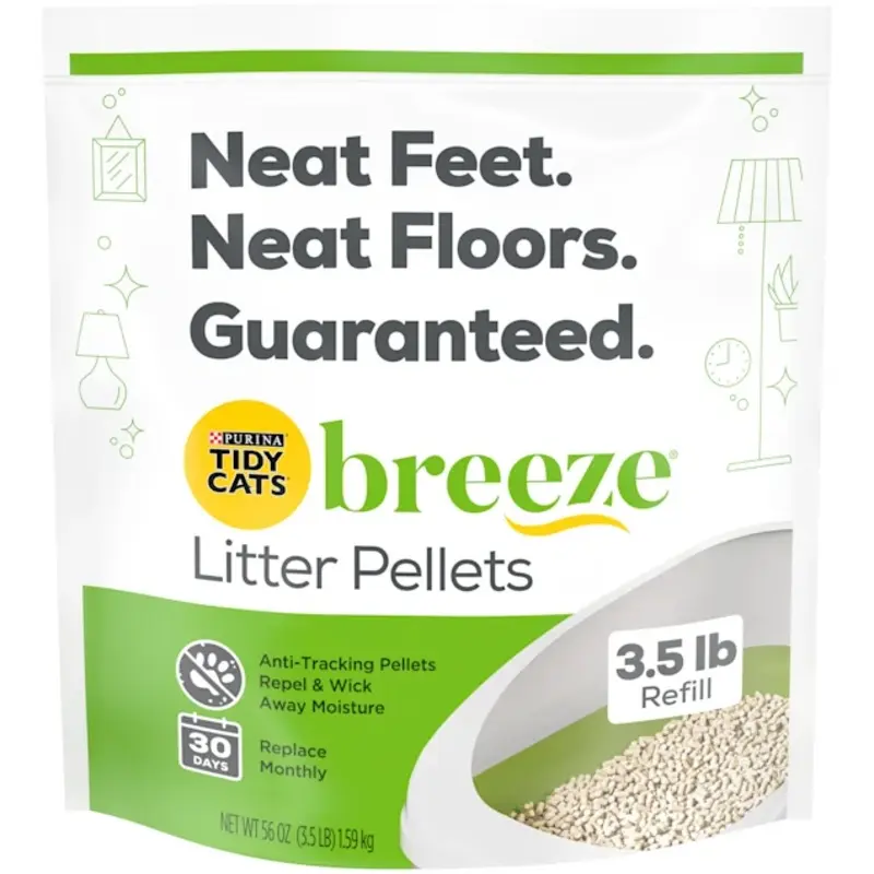Purina Tidy Cats BREEZE Refill Litter Pellets for Cats, 3.5 lbs., Count of 6