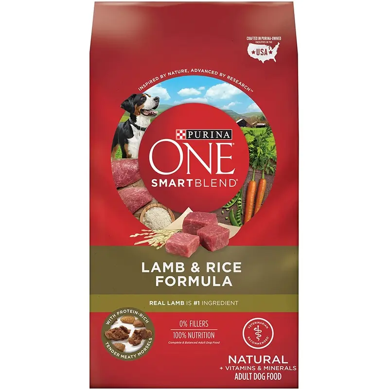 Purina ONE Natural Dry Dog Food SmartBlend Lamb and Rice Formula  31.1 lb. Bag