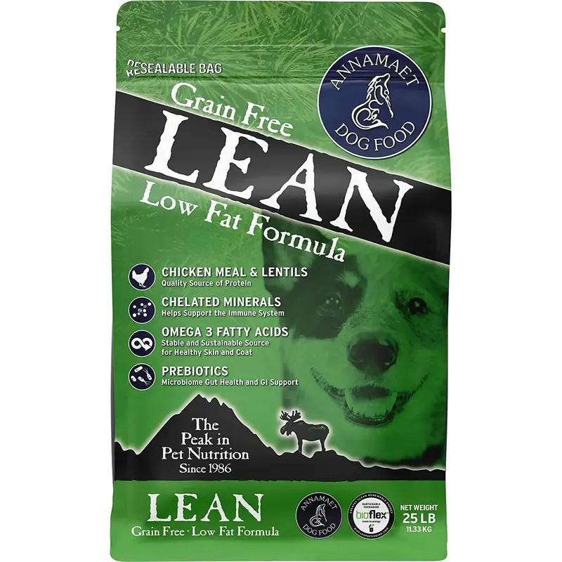 Annamaet Grain-Free Lean Reduced Fat Formula Dry Dog Food (Chicken & Duck) 25-lb Bag