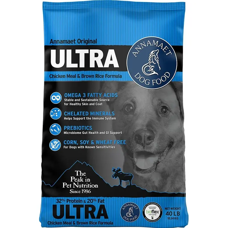 Annamaet Original Ultra Formula Dry Dog Food 32% Protein (Chicken & Brown Rice) 40-lb bag