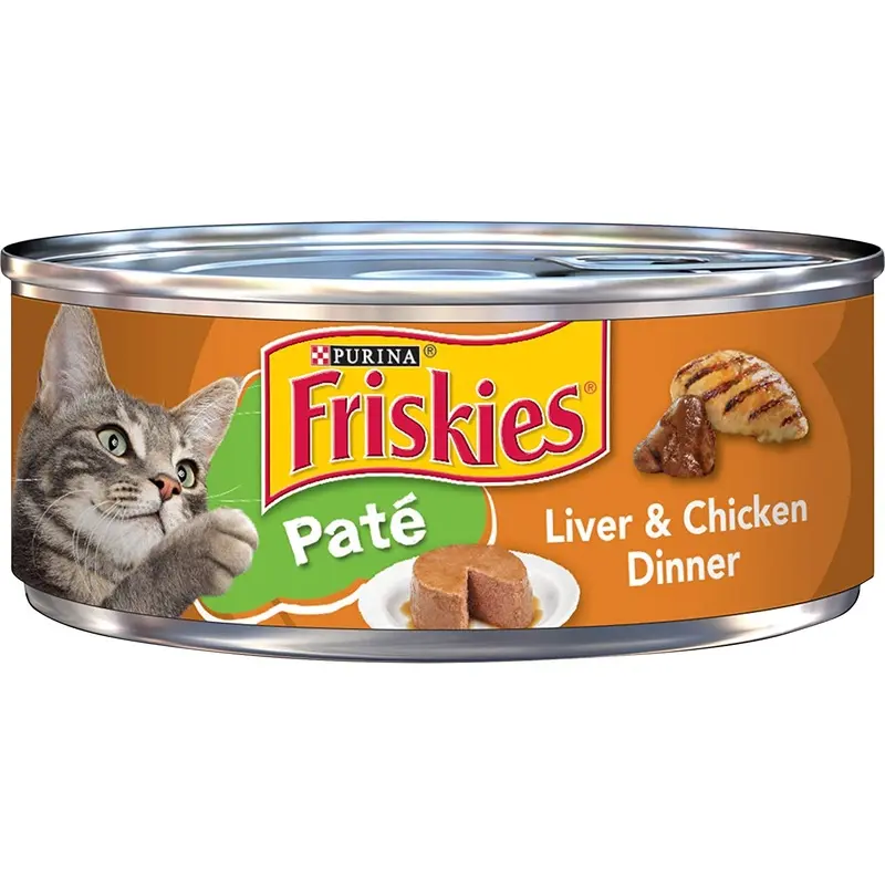 Purina Friskies Pate Wet Cat Food Liver and Chicken Dinner  (24) 5.5 oz. Cans