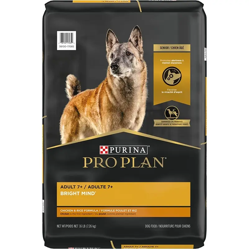 Purina Pro Plan Bright Mind Adult 7+ Chicken & Rice Formula Dry Dog Food 16 lb. Bag