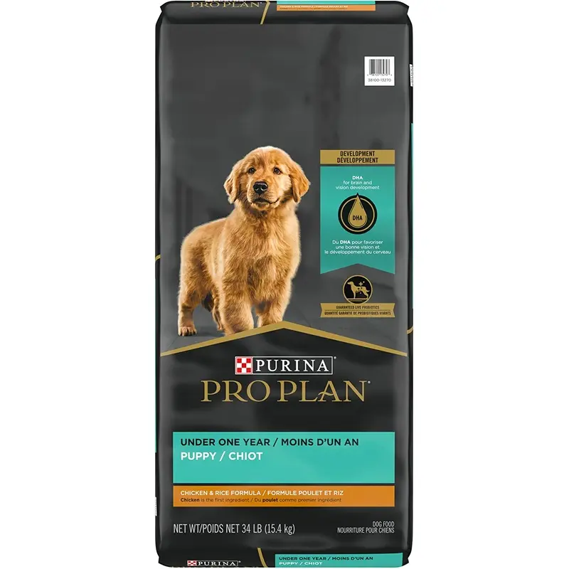 Purina Pro Plan High Protein Chicken & Rice Formula Dry Puppy Food 34 lb. Bag