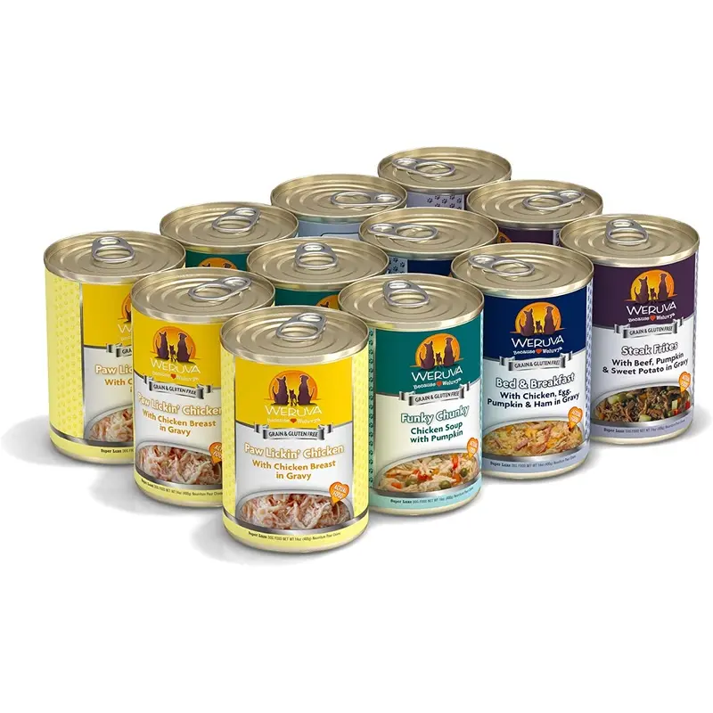 Weruva Barons Batch Variety Pack Grain-Free Canned Dog Food 14 Ounce (Pack of 12)
