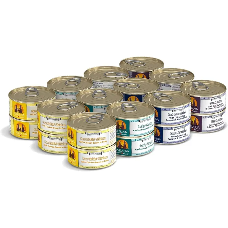 Weruva Barons Batch Variety Pack Grain-Free Canned Dog Food 5.5 Ounce (Pack of 24)
