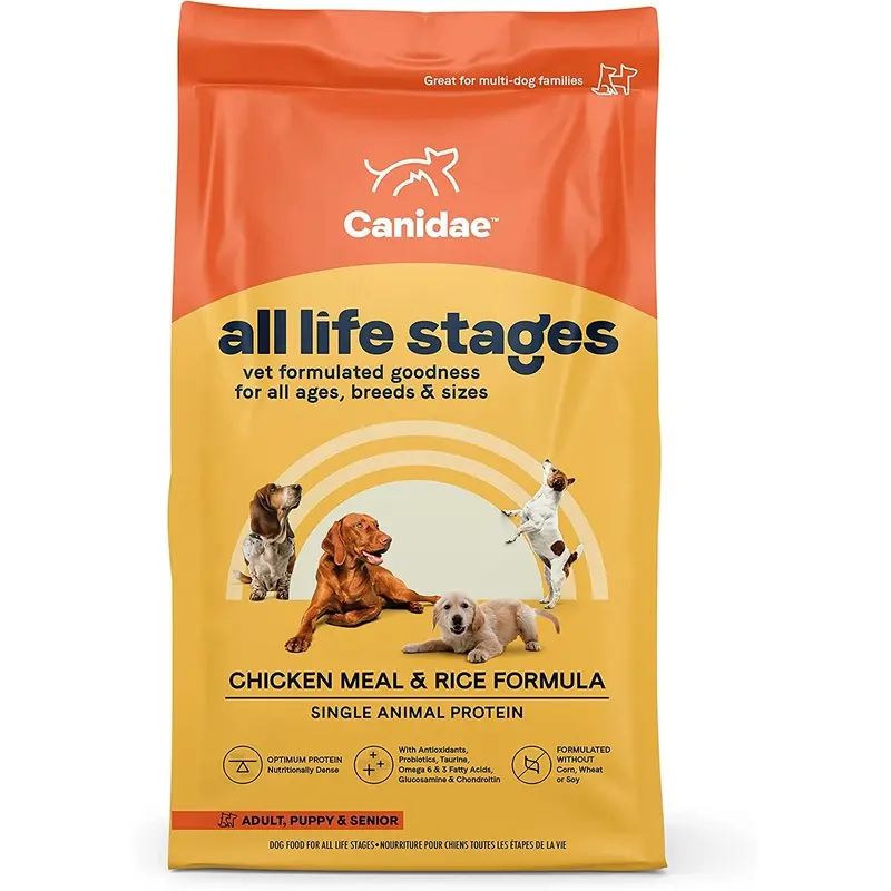 CANIDAE All Life Stages Chicken Meal & Rice Formula Dry Dog Food 44 Pound (Pack of 1)