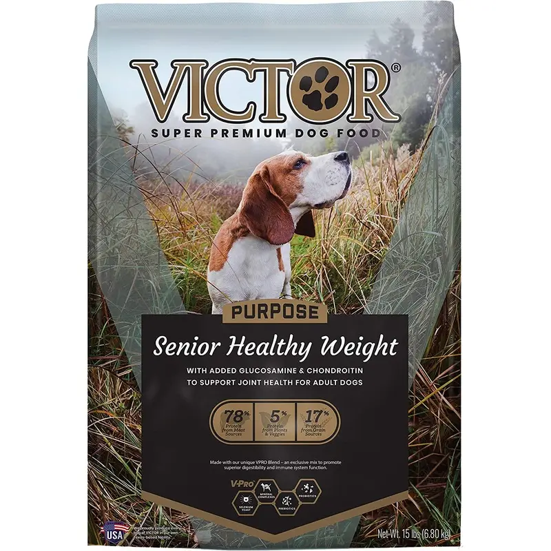VICTOR Purpose Senior Healthy Weight Dry Dog Food 15 Pound (Pack of 1)