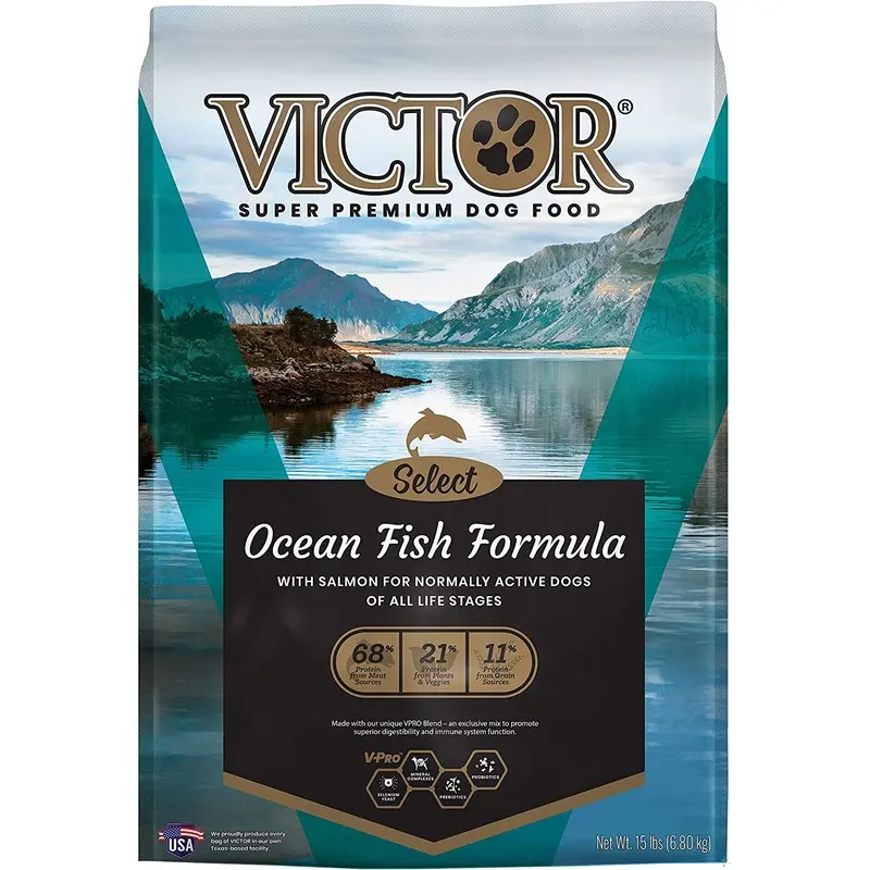 VICTOR Select Ocean Fish Formula Dry Dog Food 15 Pound (Pack of 1)