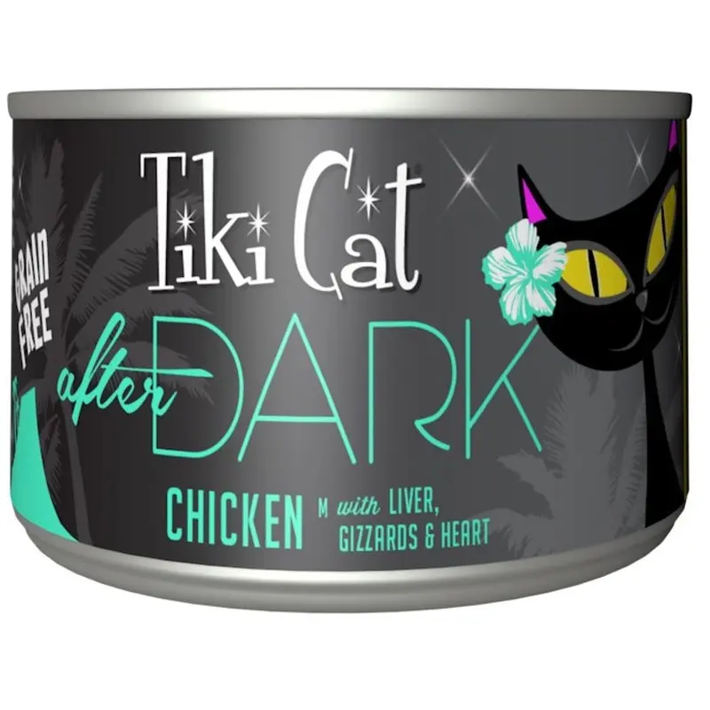 Tiki Cat After Dark Grain Free Chicken Canned Cat Food 5.5-oz, case of 8