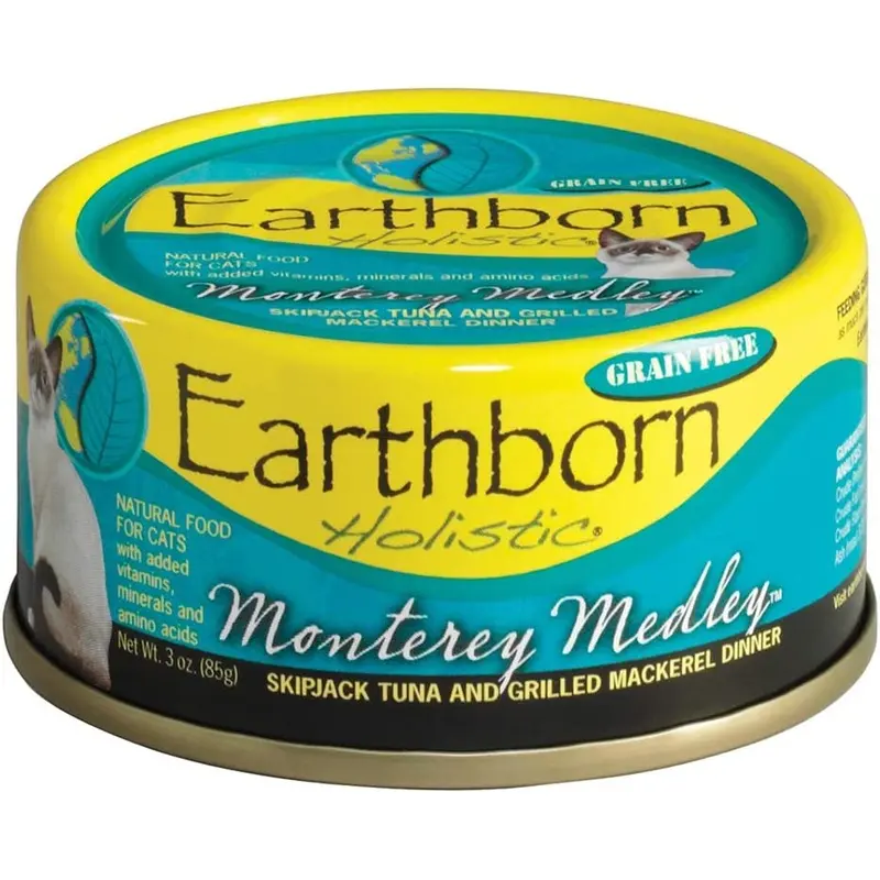Earthborn Holistic Monterey Medley Grain Free Canned Cat Food 3 Ounce (Pack of 24)