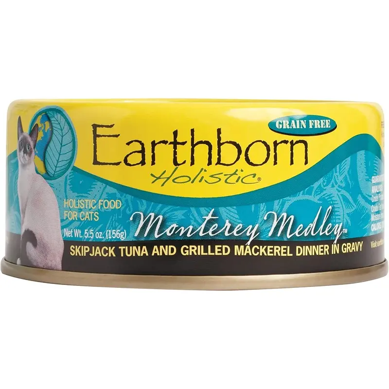 Earthborn Holistic Monterey Medley Grain Free Canned Cat Food 5.5 Ounce (Pack of 24)