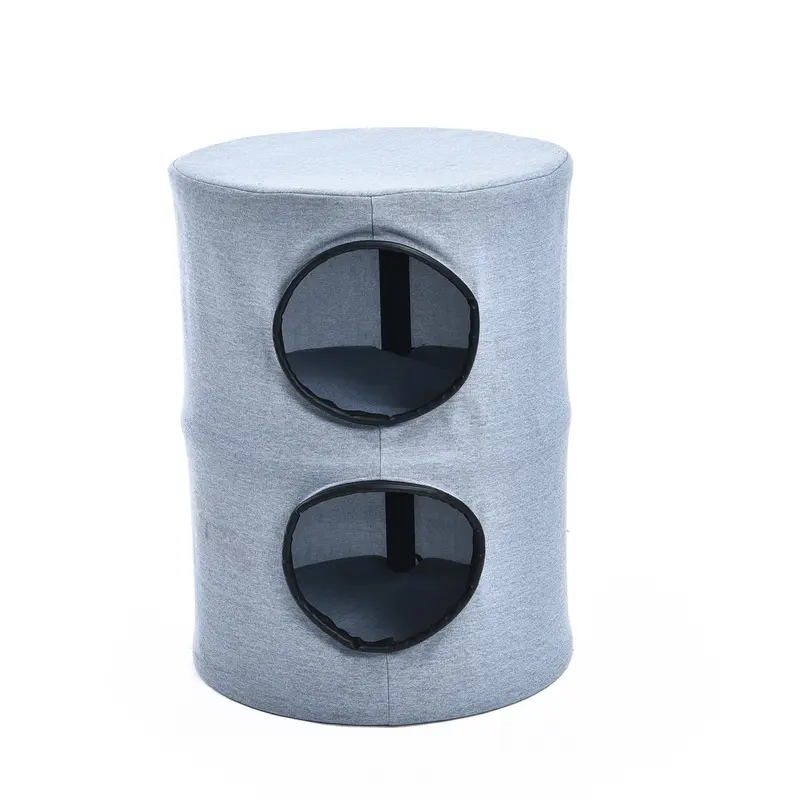 Cat Craft Large Blue 2 Story Cat Condo 24 Tall (18 Round)