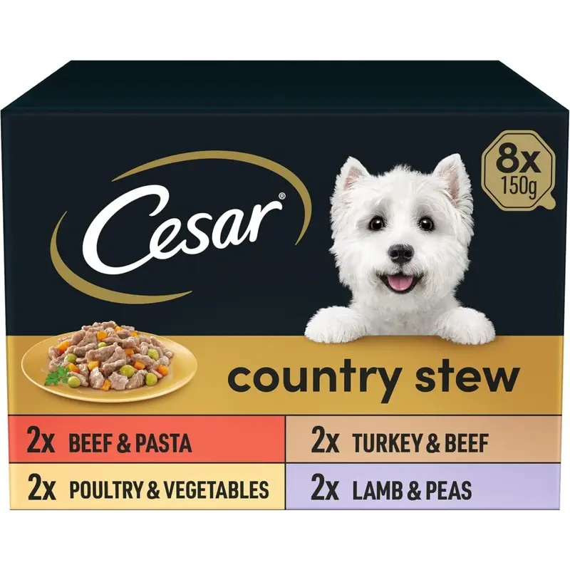 Cesar Store Cesar Country Stew Adult Wet Dog Food, Special Selection, Pack Of (3 X 8 Trays X 150 G) Size 3