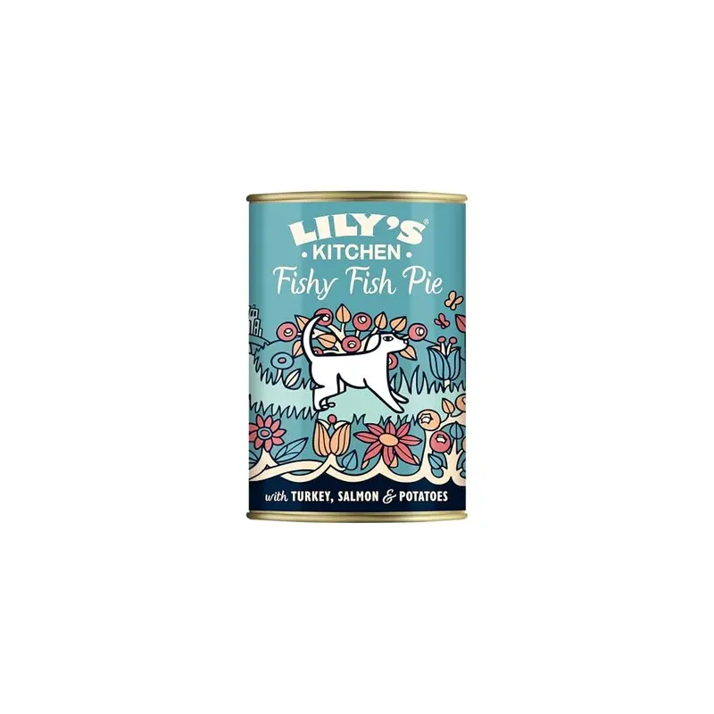 Lilys Kitchen Natural Adult Dog Food Wet Tins Fishy Fish, Pie Complete Meal Recipes, Tins X 400G Size 6