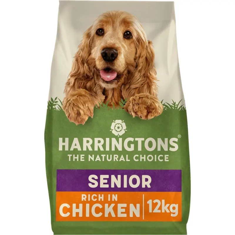 New Harringtons Senior Complete Dry Dog Food Chicken & Rice - Made With All Natural Ingredients 12Kg