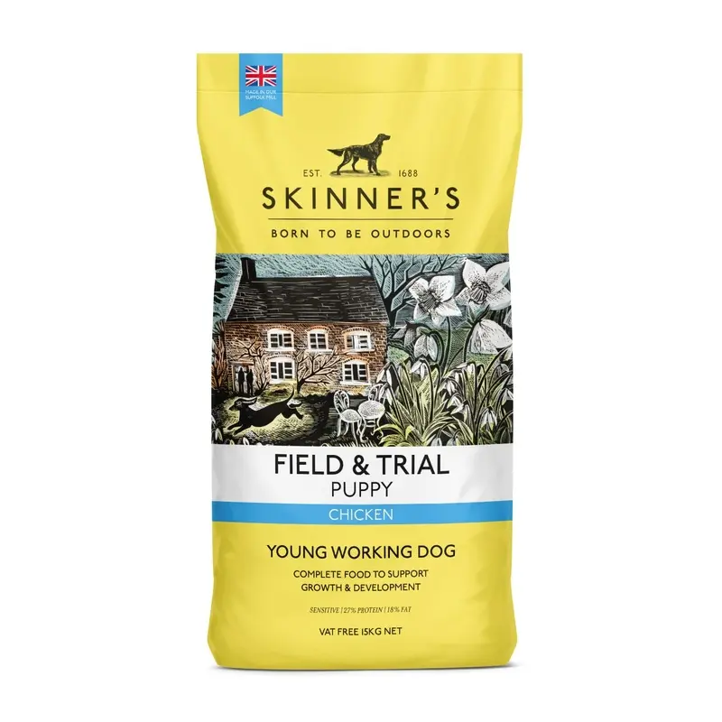 Skinners Field & Trial Puppy  Complete Dry Food, Sensitive, Supports Gut Health, Key Nutrients, 15kg